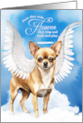 Pet Sympathy Loss of a Dog Tan Smooth Coat Chihuahua Angel card
