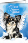 Pet Sympathy Loss of a Dog Black Tan Long Coat Chihuahua Angel card