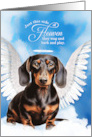 Pet Sympathy Loss of a Dog Black Red Smooth Dachshund Angel card