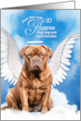 Pet Sympathy Loss of a Dog Dogue de Bordeaux Angel card