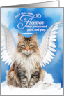 Pet Sympathy Loss of a Cat Tabby Norwegian Forest Cat Angel card