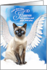 Pet Sympathy Loss of a Cat Seal Point Siamese Angel card