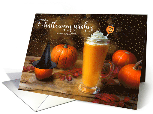 for Son Halloween Wishes for a Latte of Delicious Fun card (1738404)