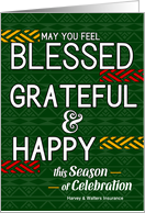 Business Blessed Grateful and Happy Tribal Theme Custom card