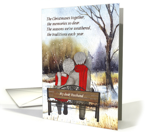 for Husband African American Senior Citizen Couple Christmas card