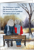 Life Partner Christmas Senior Lesbian Couple Winter Snow card