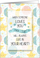 for Kids Sympathy Moon and Stars Typography card