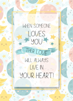 for Kids Sympathy Moon and Stars Typography