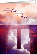 Cancer Get Well Christian Cross Love and Hope card