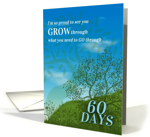 60 Days of Sobriety Congratulations Summer Meadow card (1746164)