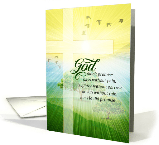 Christian Encouragement Summer Meadow and Cross card (1746494)
