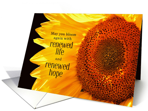 12 Step Recovery Encouragement Renewed Life Sunflower card (1746574)