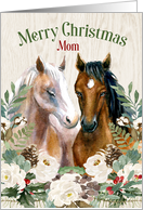 for Mom Horse Pair Country Christmas card