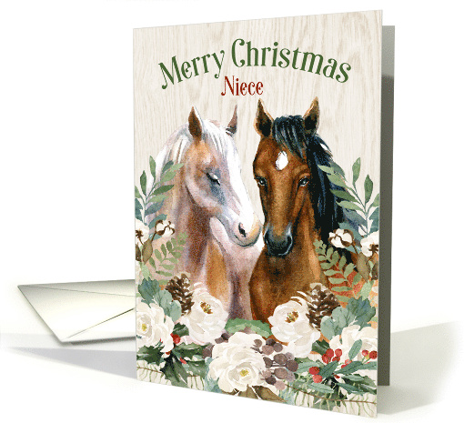 for Niece Horse Pair Country Christmas card (1747092)