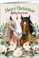 for Riding Instructor Horses Country Christmas with Western Style card