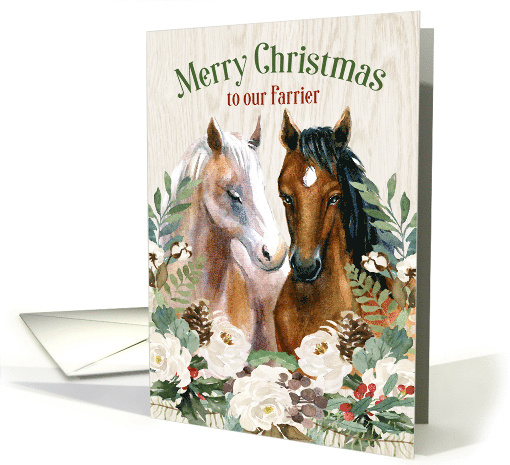 for Farrier Horses Country Christmas with Western Style card (1747354)