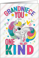 Grandniece Valentine Rainbow Unicorn One of a Kind card