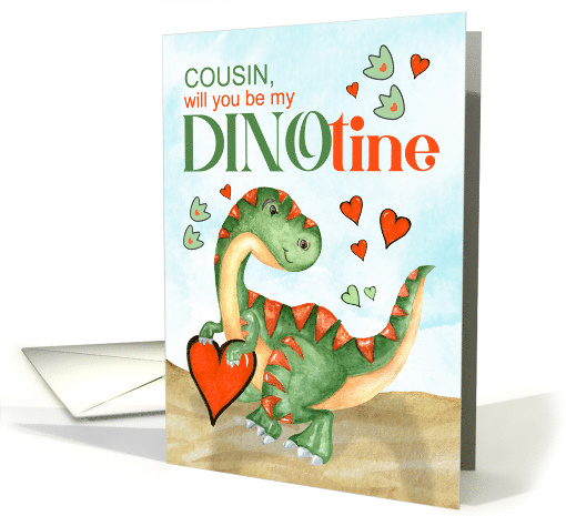 Young Cousin Valentine T-Rex Dinosaur Be Mine DINOtine card (1750620)
