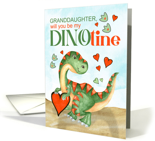 Granddaughter Valentine T-Rex Dinosaur Be Mine DINOtine card (1750728)