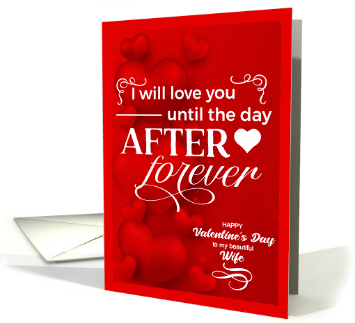 for Wife on Valentine's Day Romantic Red Hearts card (1750964)