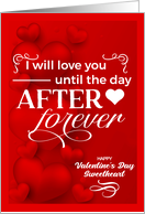 for Sweetheart on Valentine’s Day Romantic Red Hearts card