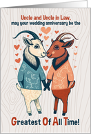 Uncle and Husband Anniversary GOATS Greatest Of All Time card