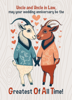 Uncle and Husband Anniversary GOATS Greatest Of All Time