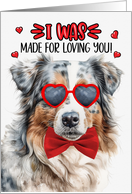 From the Dog Valentine’s Day Australian Shepherd Be Mine card