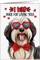 Valentine’s Day Tibetan Terrier Dog Made for Loving You card