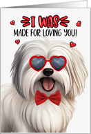 Valentine’s Day Coton de Tulear Dog Made for Loving You card