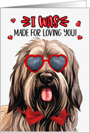 Valentine’s Day Briard Dog Made for Loving You card