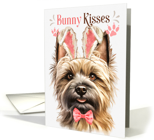 Easter Bunny Kisses Cairn Terrier in Bunny Ears card (1757790)
