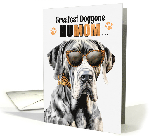 Mother's Day Great Dane Dog Greatest HuMOM Ever card (1758144)