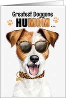 Mother’s Day Wirehaired Jack Russell Terrier Greatest HuMOM Ever card