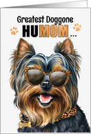 Mother’s Day Teacup Yorkshire Terrier Dog Greatest HuMOM Ever card