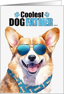 Father’s Day Welsh Corgi Dog Coolest Dogfather Ever card