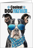 Father’s Day Boston Terrier Dog Coolest Dogfather Ever card