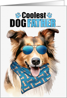 Father’s Day Collie Dog Coolest Dogfather Ever card