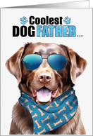 Father’s Day Chocolate Lab Dog Coolest Dogfather Ever card