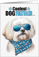 Father’s Day Maltese Dog Coolest Dogfather Ever card