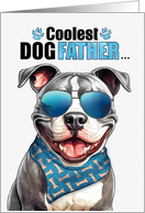 Father’s Day Staffordshire Terrier Dog Coolest Dogfather Ever card