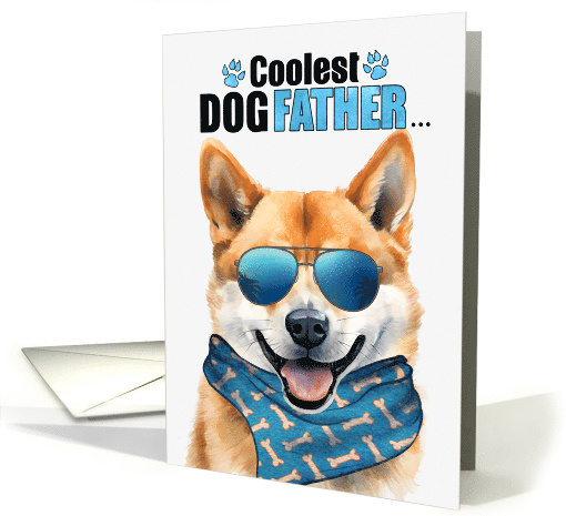 Father's Day Shiba Inu Dog Coolest Dogfather Ever card (1762576)