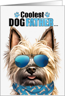 Father’s Day Cairn Terrier Dog Coolest Dogfather Ever card