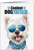 Father’s Day West Highland Terrier Dog Coolest Dogfather Ever card