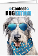 Father’s Day Irish Wolfhound Dog Coolest Dogfather Ever card