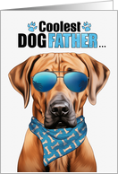 Father’s Day Rhodesian Ridgeback Dog Coolest Dogfather Ever card