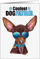 Father’s Day Russian Toy Terrier Dog Coolest Dogfather Ever card
