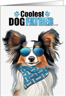 Father’s Day Papillon Dog Coolest Dogfather Ever card