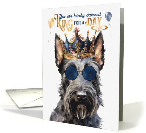 Birthday Scottish Terrier Dog Funny King for a Day card (1766208)