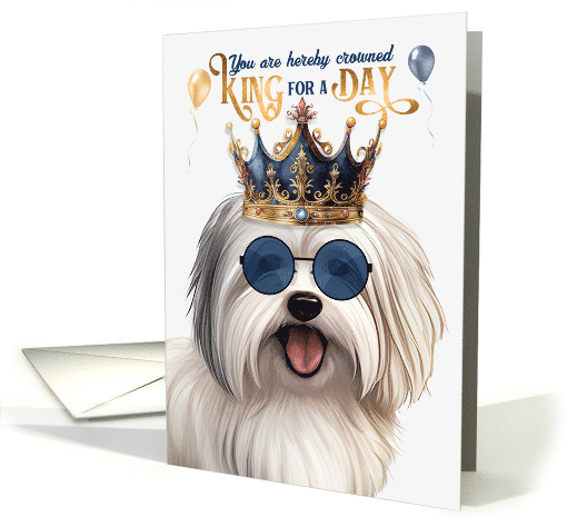 Birthday Coton de Tulear Dog Funny King for a Day card (1766932)